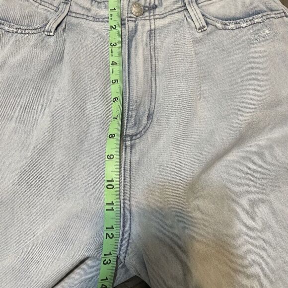 High Rise Wide Leg Jeans Womens Light‎ Wash 29 College Retro - Picture 4 of 10